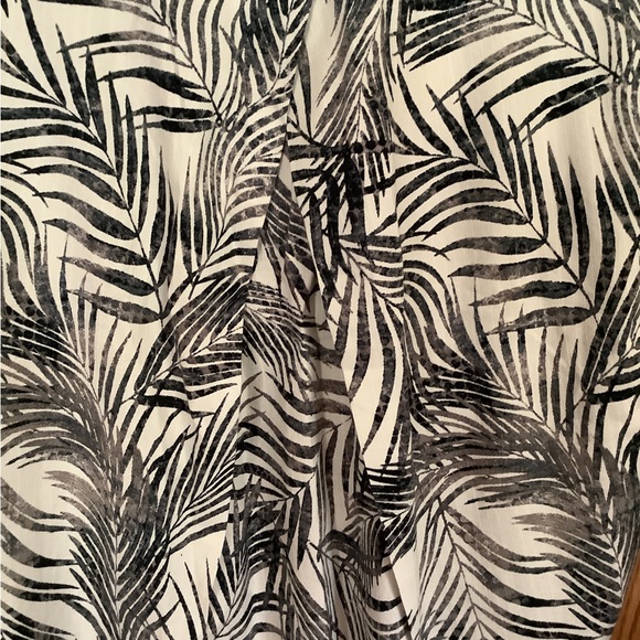 🍉Far West button down shirt, cropped, 2X NWT, palm all over print Plus Size - Picture 5 of 7